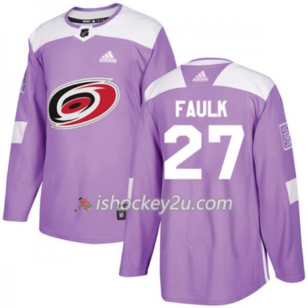 Mænd NHL Carolina Hurricanes Trøje Justin Faulk 27 Adidas 2017-2018 Lilla Fights Cancer Practice Authentic Mænd NHL Carolina Hurricanes Trøje Justin Faulk 27 Adidas 2017-2018 Lilla Fights Cancer Practice Authentic